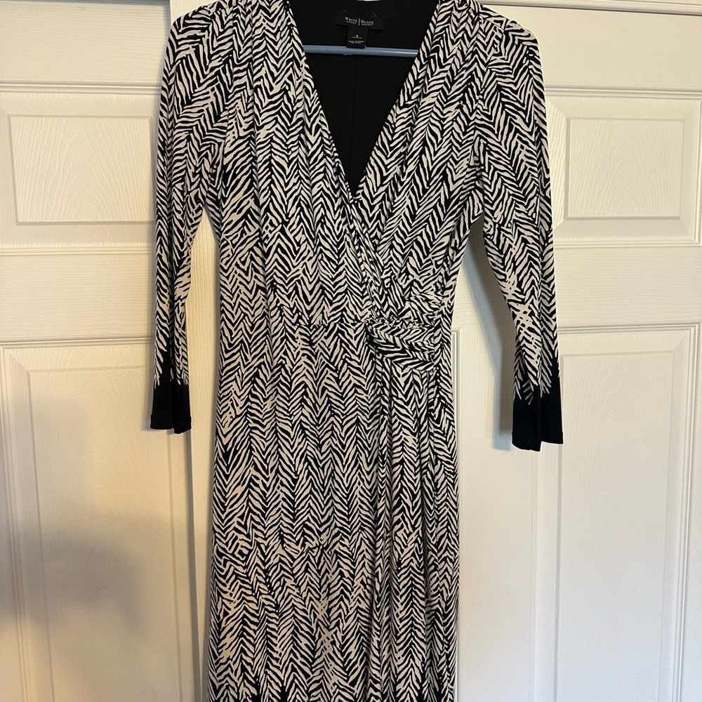 Black and White Patterned Dress